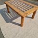 Vintage modernist coffee table in pine.