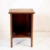 Retractable step stool in solid wood art deco