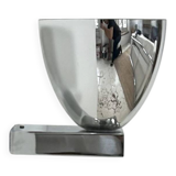 Vintage wall light, chrome and glass, France, 1970.