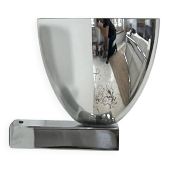 Vintage wall light, chrome and glass, France, 1970.