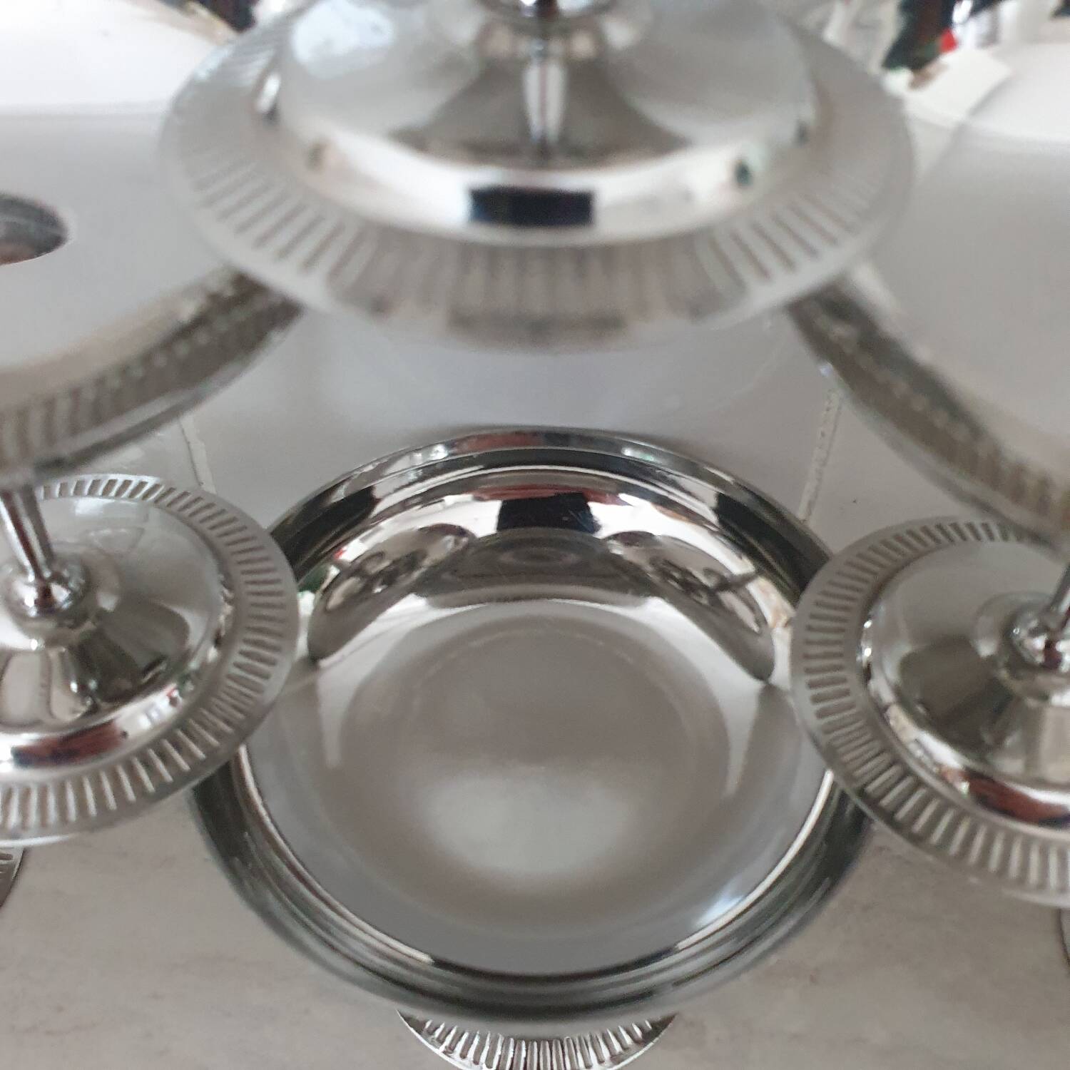 Chrome-plated stainless steel dessert bowls Jean Couzon