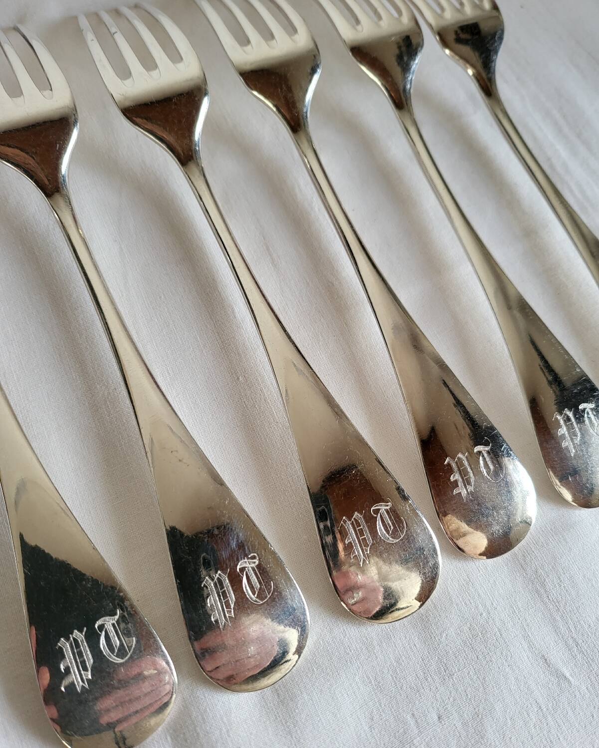 Silver-plated Table Cutlery Ridoux 6 Spoons and 6 Forks