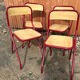 Chaises écoliers vintage