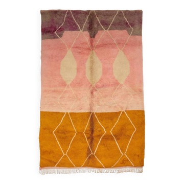 Tapis noué main à motif losange dégradé de M’rirt