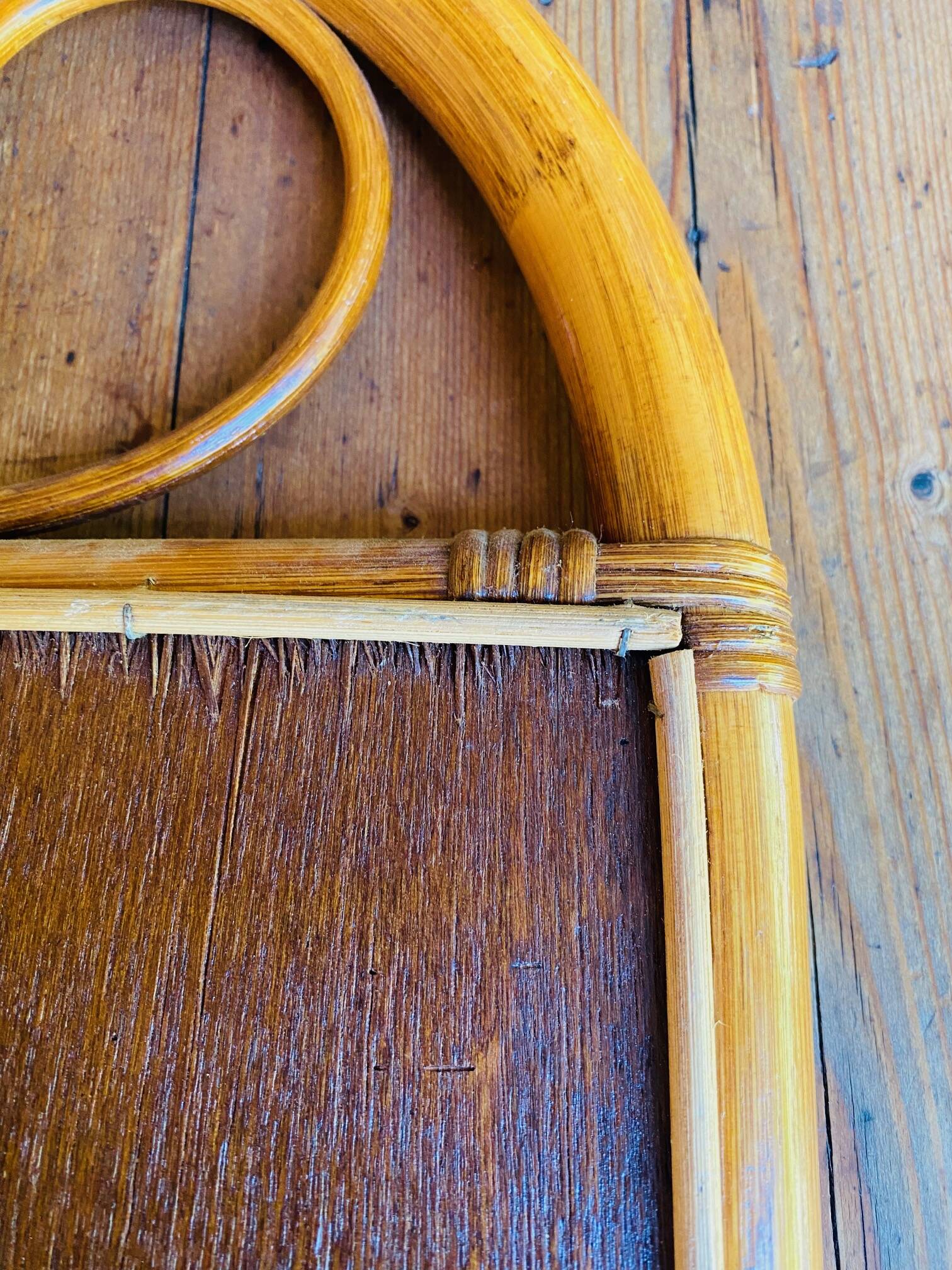 Vintage rattan mirror