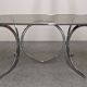Table de salle à manger en métal chromé et verre fumé, Italie vers 1970