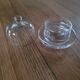 Butter dish with crystal glass dome