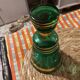Vintage Venetian style green glass carafe