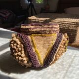 Raffia pot cover