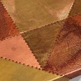 Console en cuivre et hêtre teinté Lorenzo Burchiellaro, Italie, années 1960