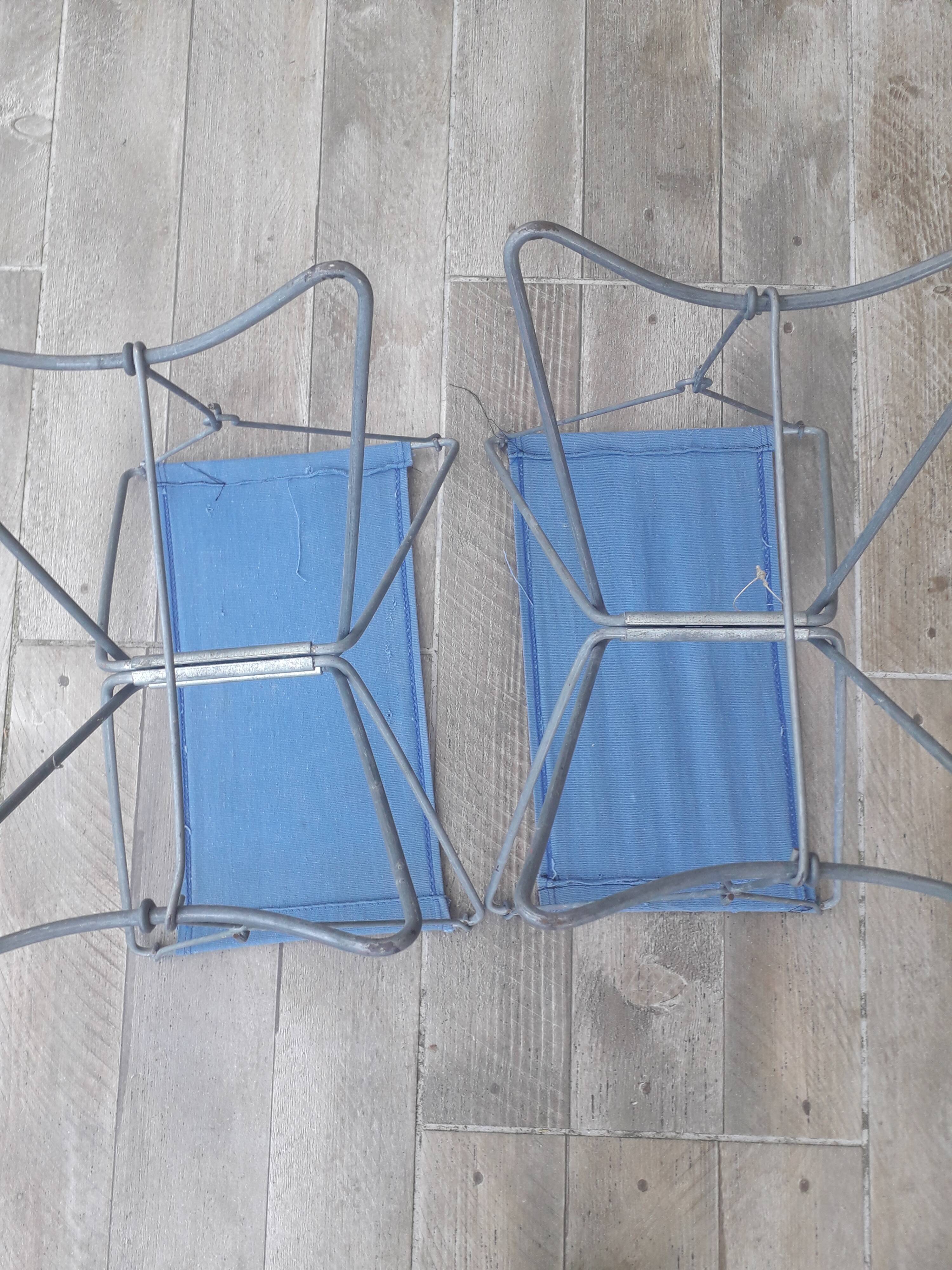 Tabouret pliant pêche ou camping. Années 60