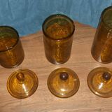Blown and bubbled glass jars