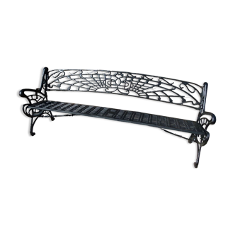 Art Nouveau iron bench