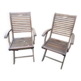 2 Garden armchairs