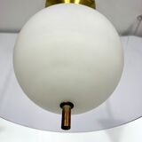Vintage brass Stilux Milano chandelier, Italy 1960s