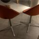 Italian leather chair foot swivel stainless metal