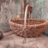 French vintage oval basket