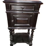 Napoleon III Style Nightstand Blackened Wood