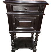 Table De Chevet Style Napoléon III Bois Noirci