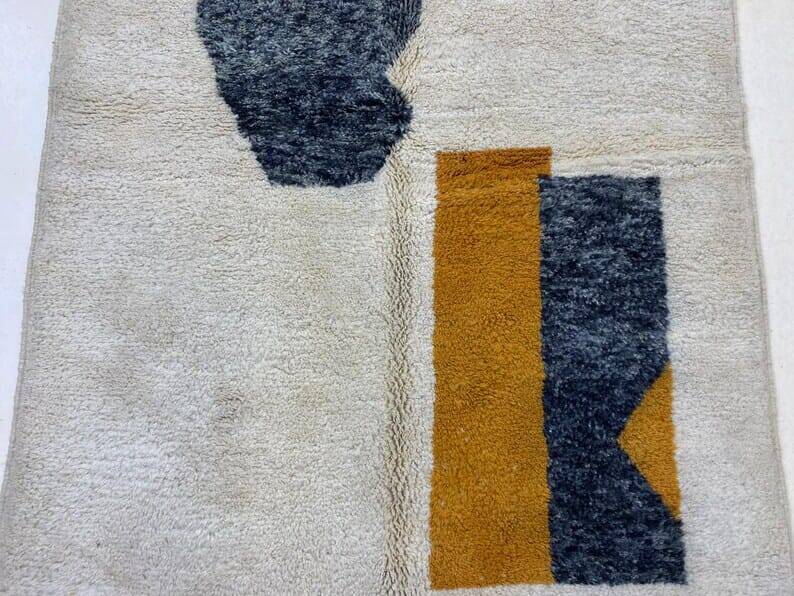 Handmade natural pure wool rug