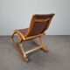 Rocking-chair Art déco en bois cintré et tissu, Tchécoslovaquie 1930