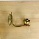 Brass and opaline tulip wall lamp, 1950s, vintage
