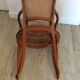 Fauteuil bois merisier et cannage