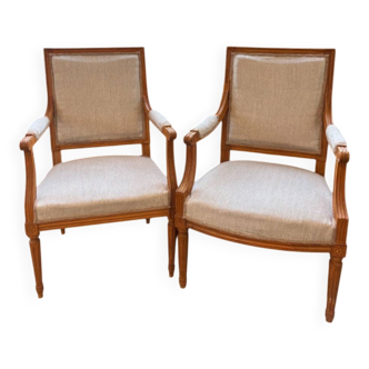 Pair of armchairs, Louis XVI style