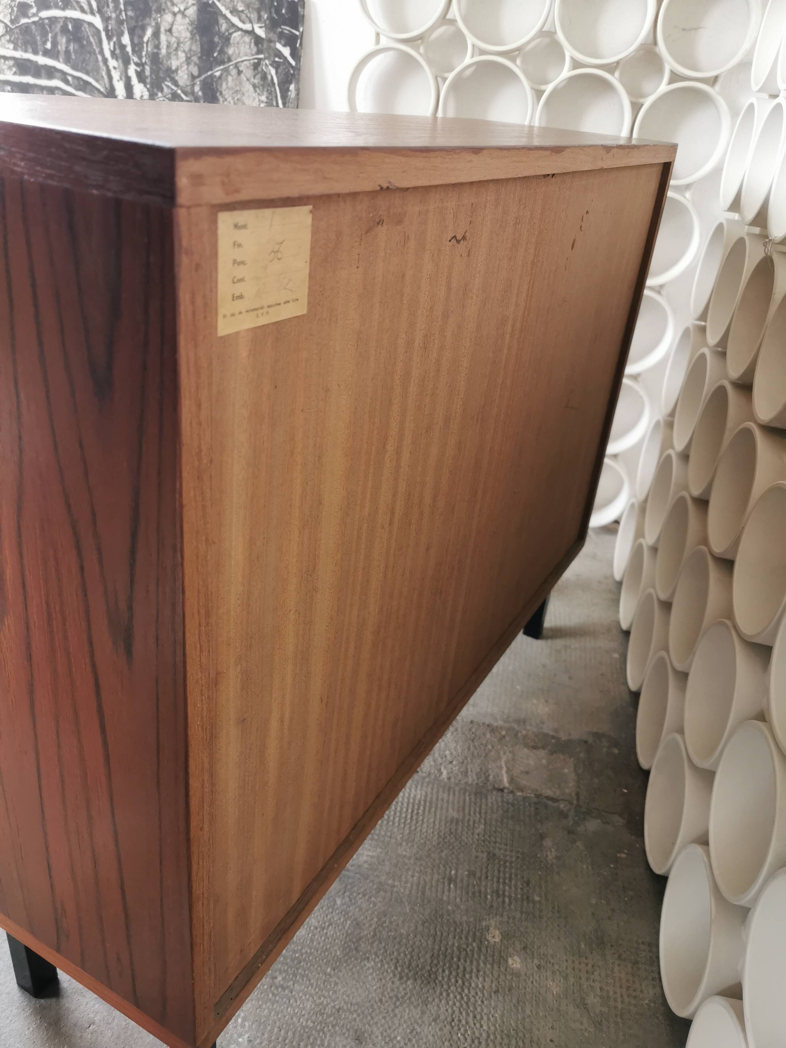 Narrow glass shelf from the 1960s