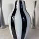 Designer two-tone glass vase