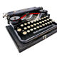 1926 new tape revised black tape underwood typewriter 3 bank
