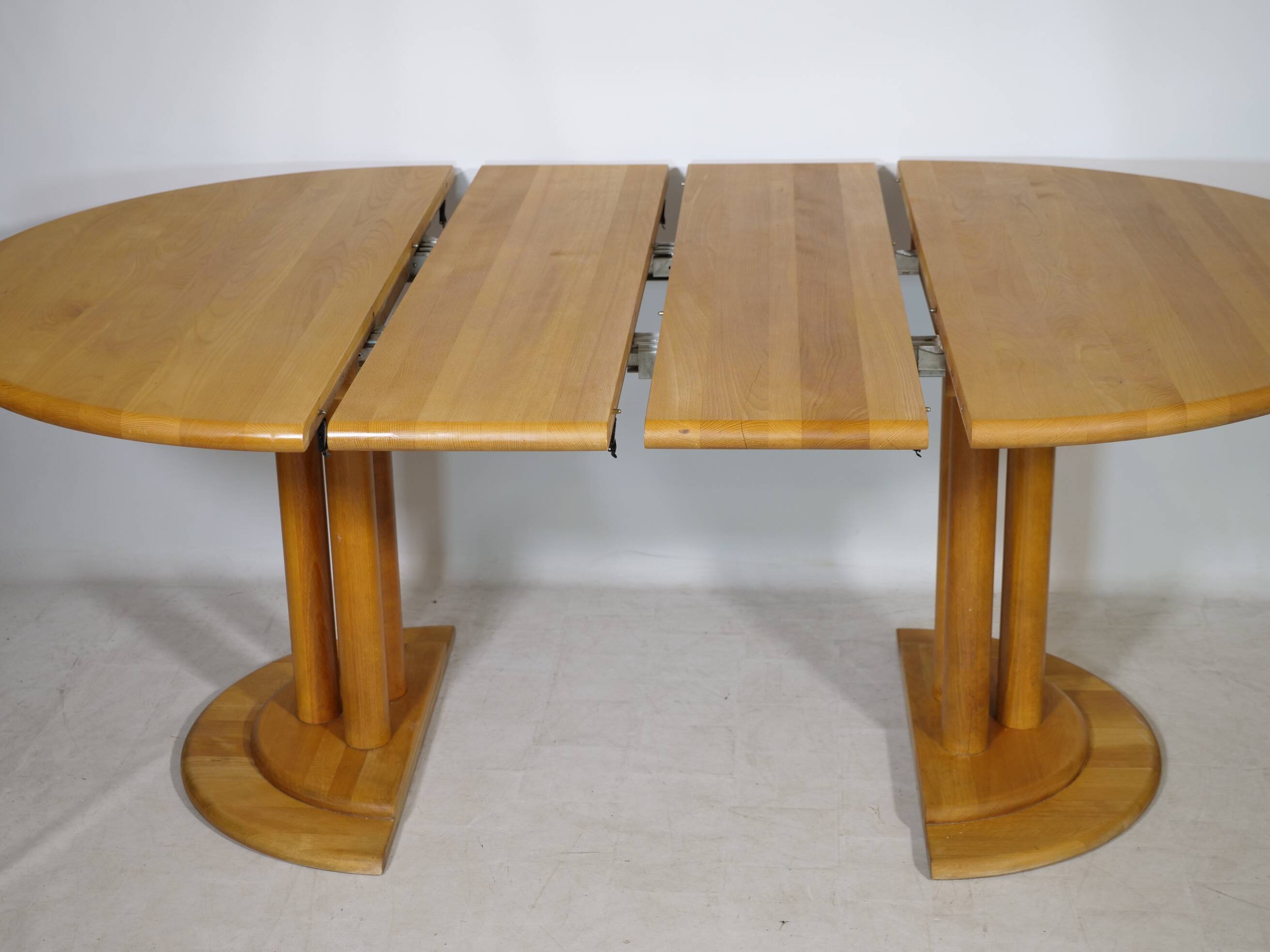 Mid Century Extendable Solid Alder Dining Table by Rainer Daumiller, 1970s