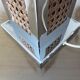 Lamp in chrome metal and 70's caning