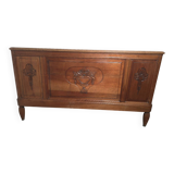 Art Deco walnut headboard