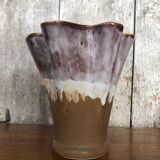 Ancien vase mouchoir en céramique style Vallauris