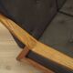 Oak leather sofa by Brockmann Petersen, Danish design 1970s