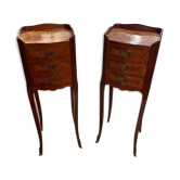 Paire de chevet Louis XVI en bois de rose