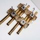 Lot of 4 golden wall lamps