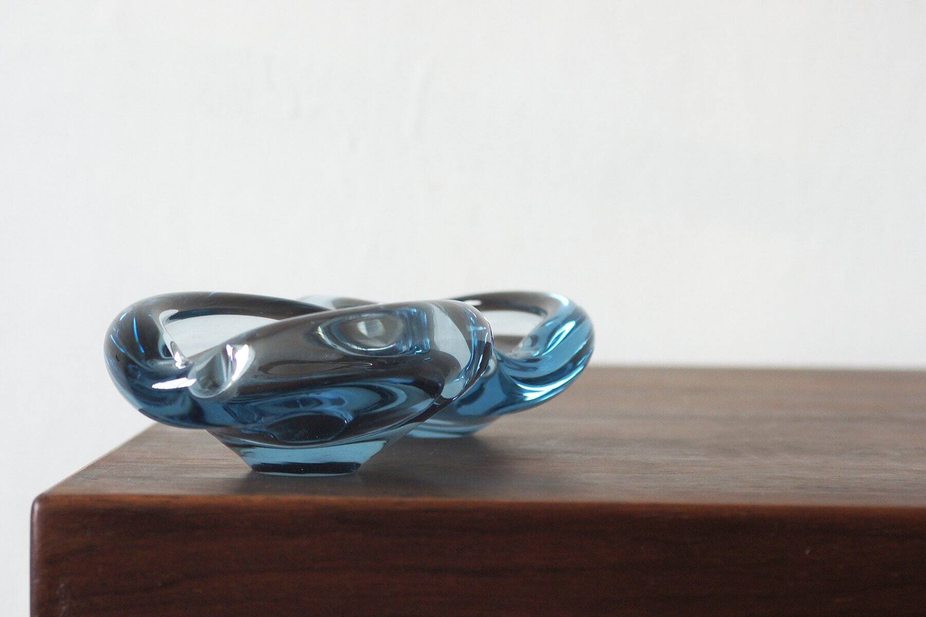 Glass ashtray by Lütken for Holmegaard, 1950s, set of 2