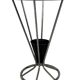 Vintage Umbrella stand chrome round black Dutch Art Deco