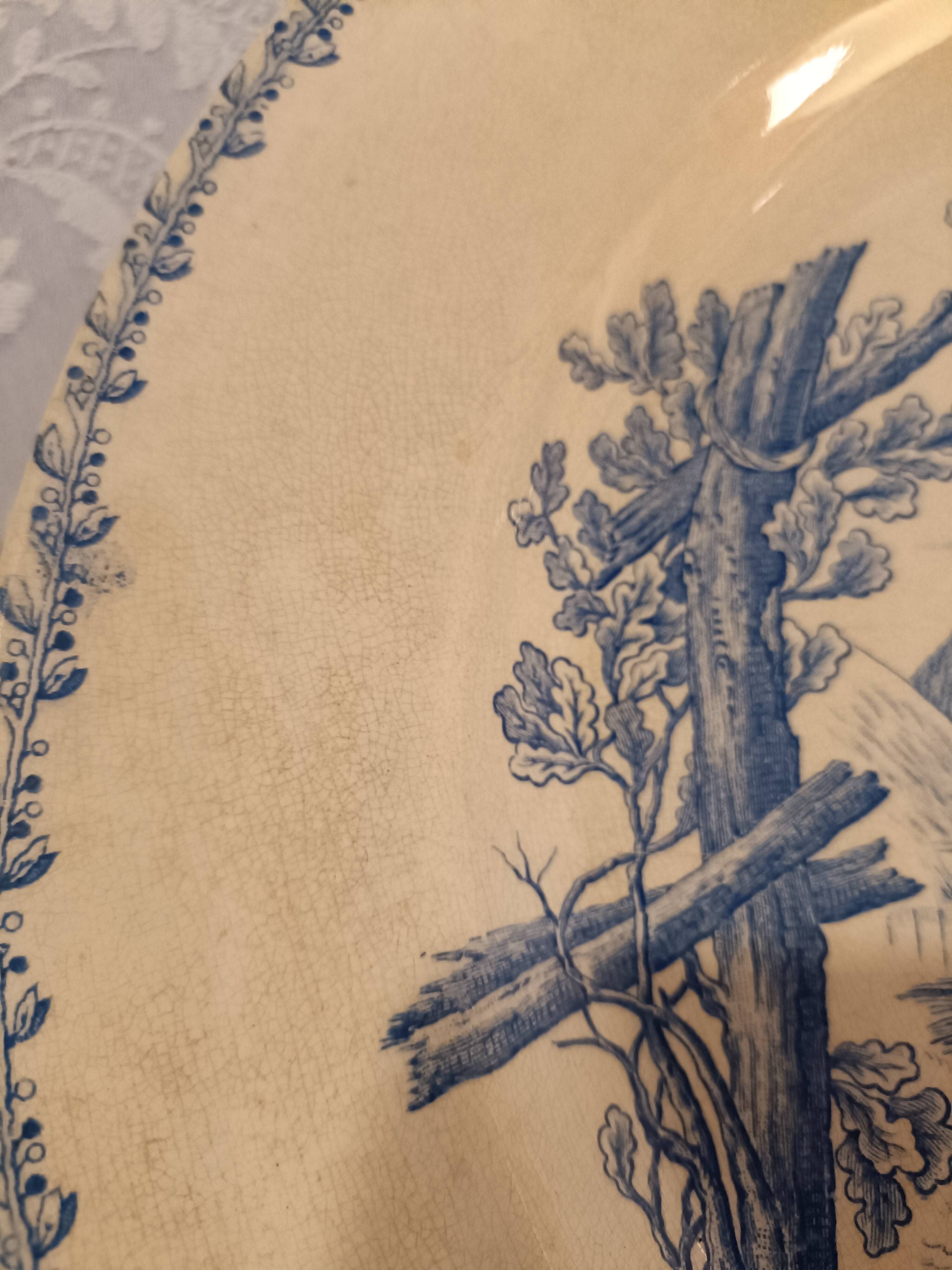 Large ironstone platter, Franco-English company