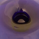 Empty pocket vintage cut in blue glass paste