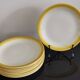9 plates for dessert old moulin des loups vintage yellow edge