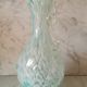 Blue speckled glass vase