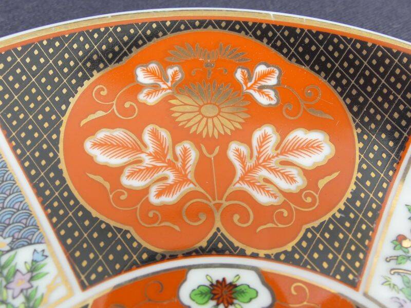 Set of 4 vintage Taous porcelain dessert plates, Morocco