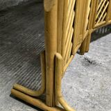 Vintage rattan and bamboo screen 1950/60