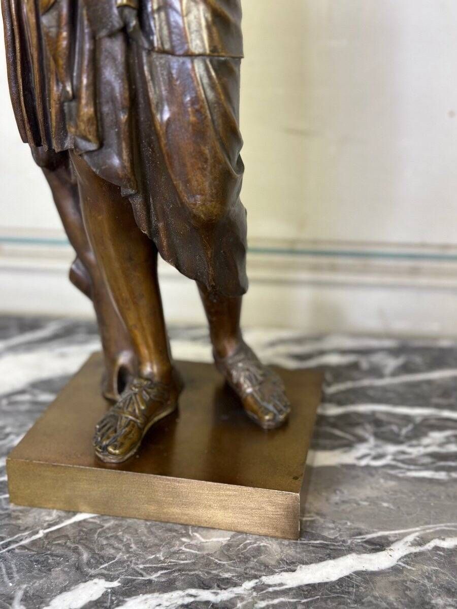 Diane de Gabies, large bronze after the antique with medal patina.