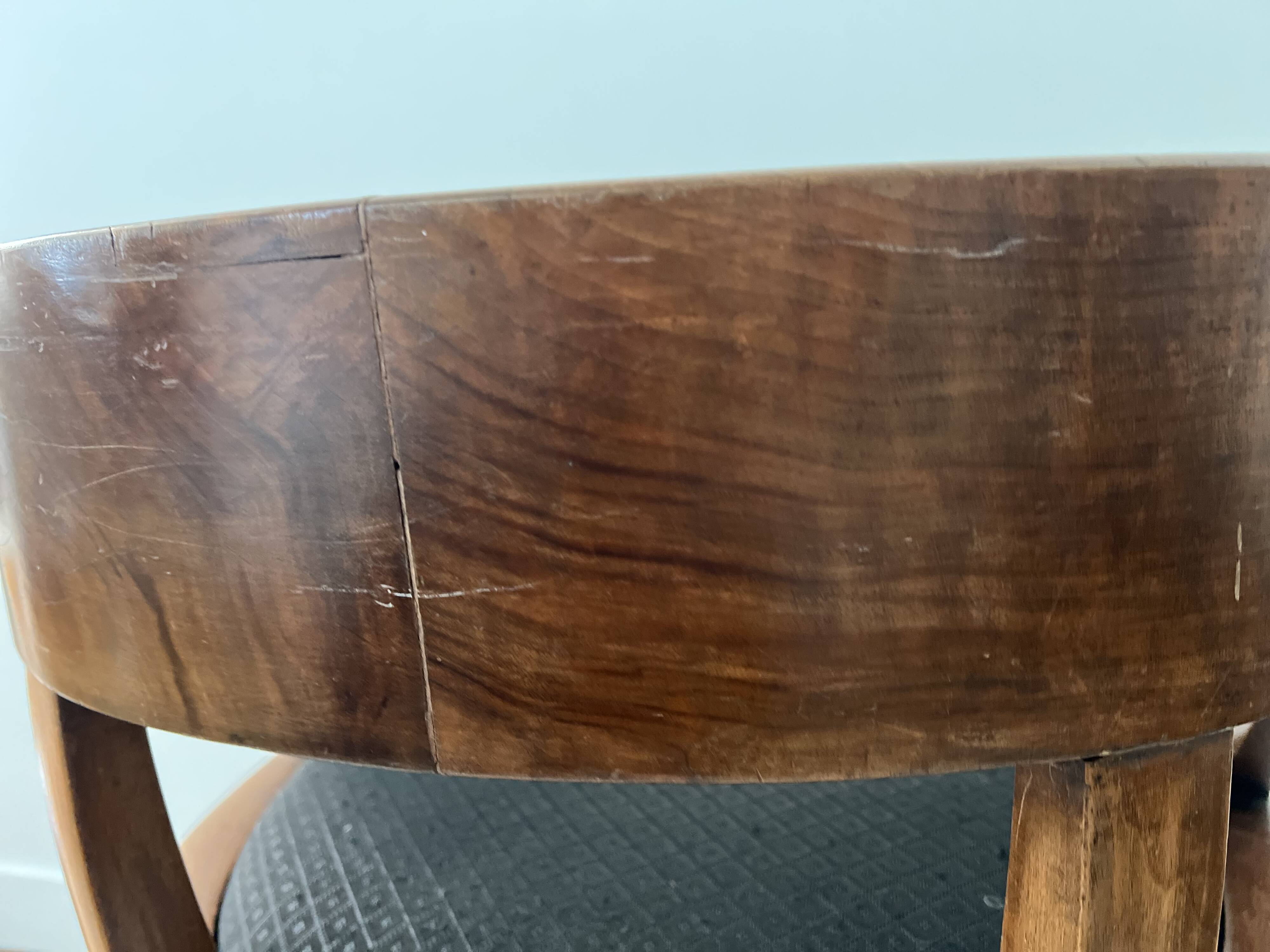 Restoration armchair in mahogany