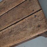 Table basse rustique en châtaignier de style ferme espagnole du XVIIIe siècle