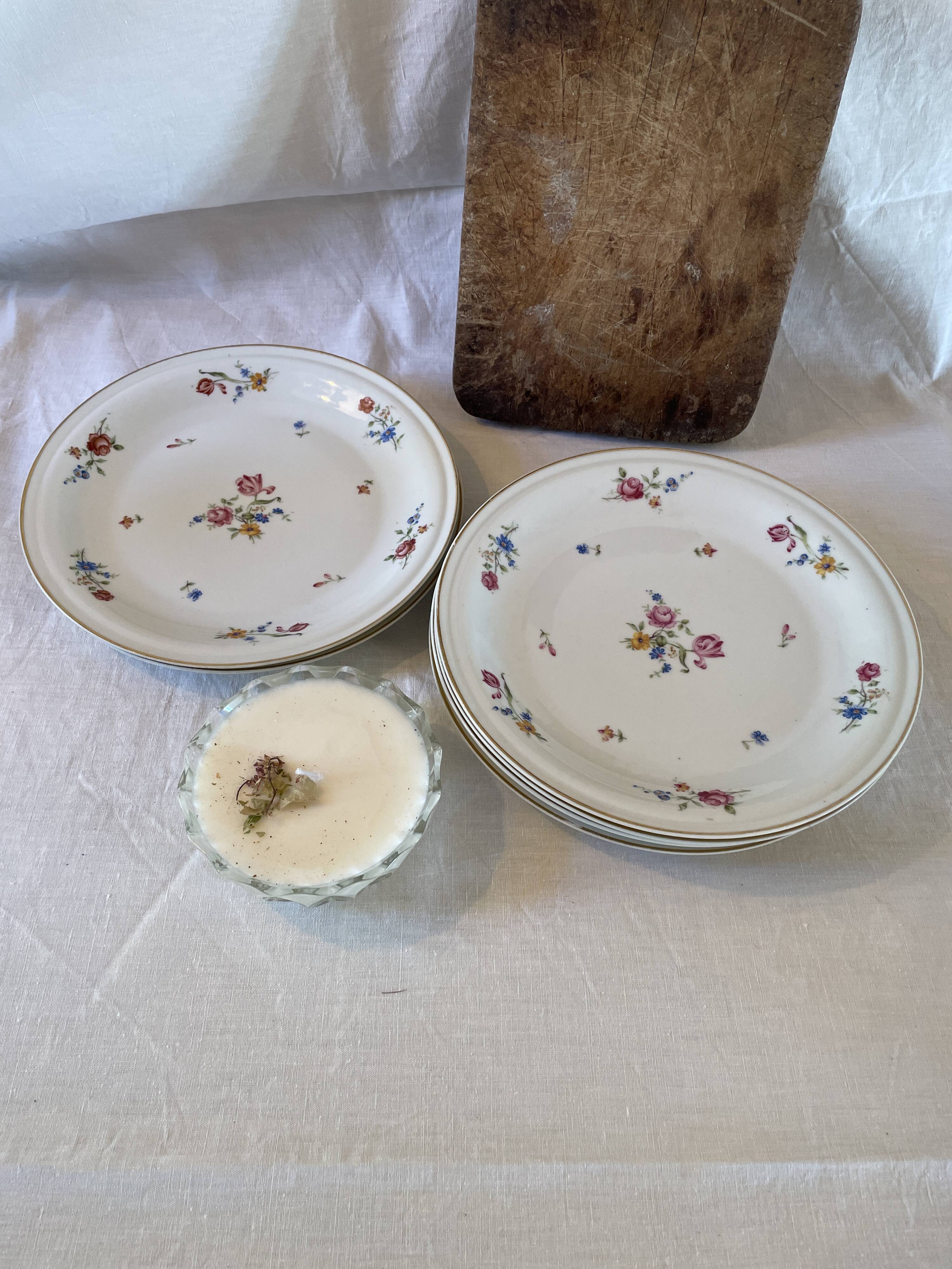 Flat porcelain plates France